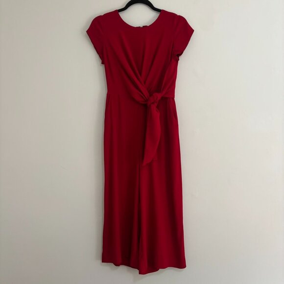 Anthropology Maeve Elegant Red Jumpsuit - Picture 2 of 7